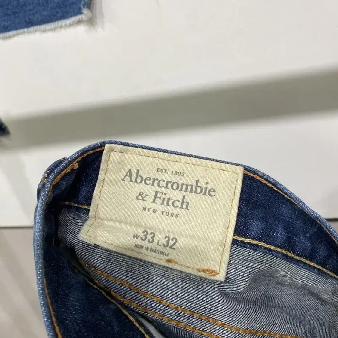 (33인치) 아베크롬비 빈티지 슬림 부츠컷 진청바지 데님팬츠 상품이미지6