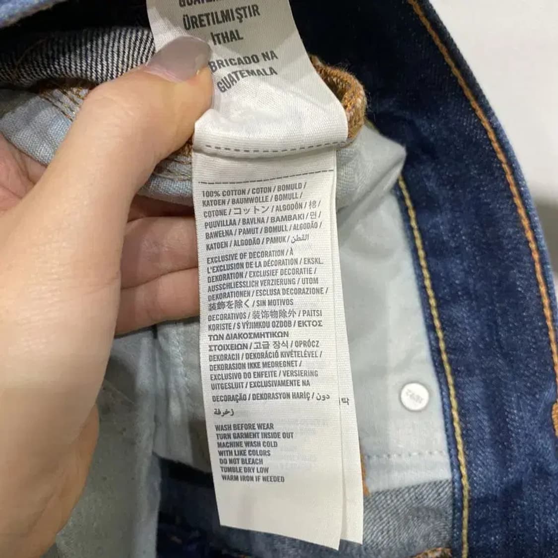 (33인치) 아베크롬비 빈티지 슬림 부츠컷 진청바지 데님팬츠 상품이미지7