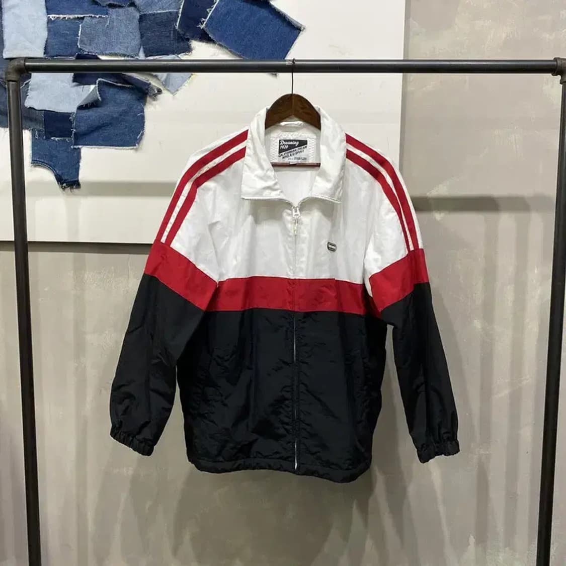 (105) 후아유 스트릿 배색 숄더라인 바람막이 자켓 상품이미지1