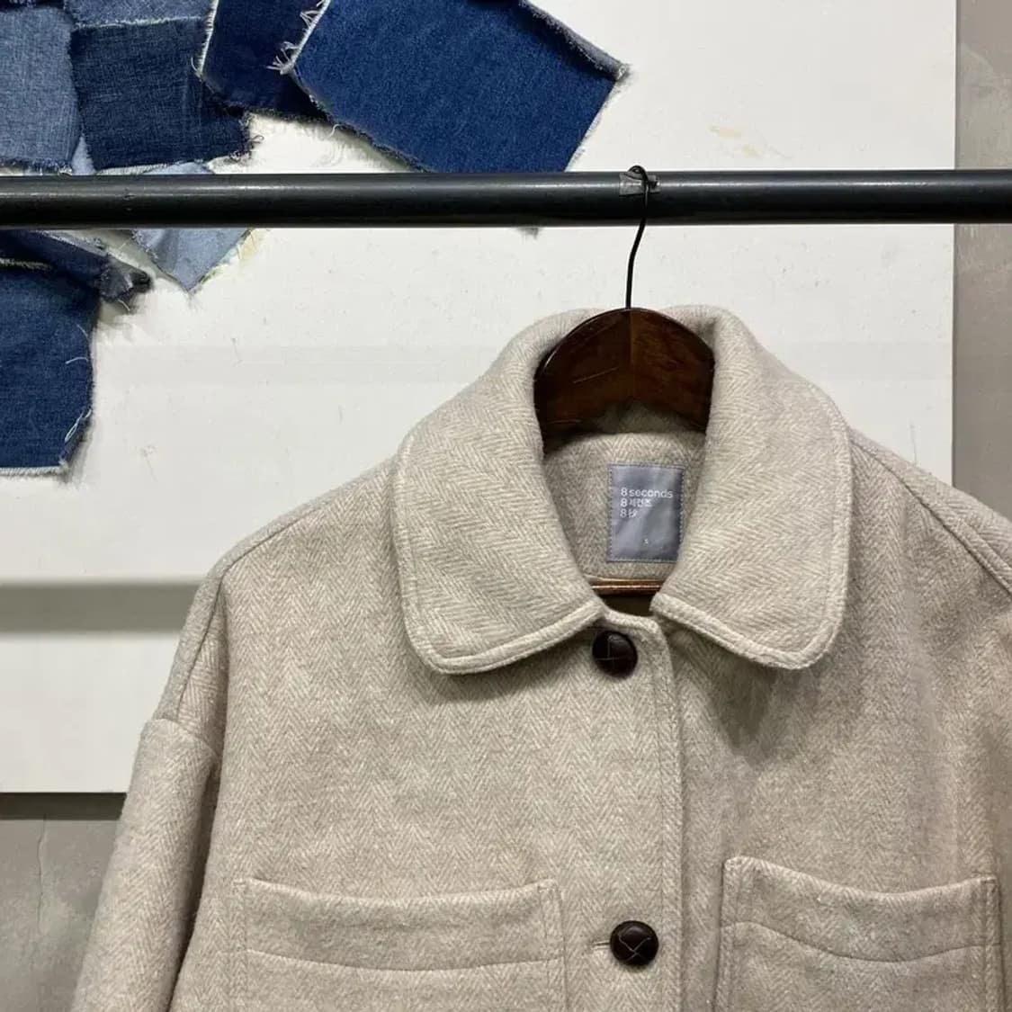 (90) 에잇세컨즈 여성 캐주얼 투포켓 카라 울 자켓 상품이미지3