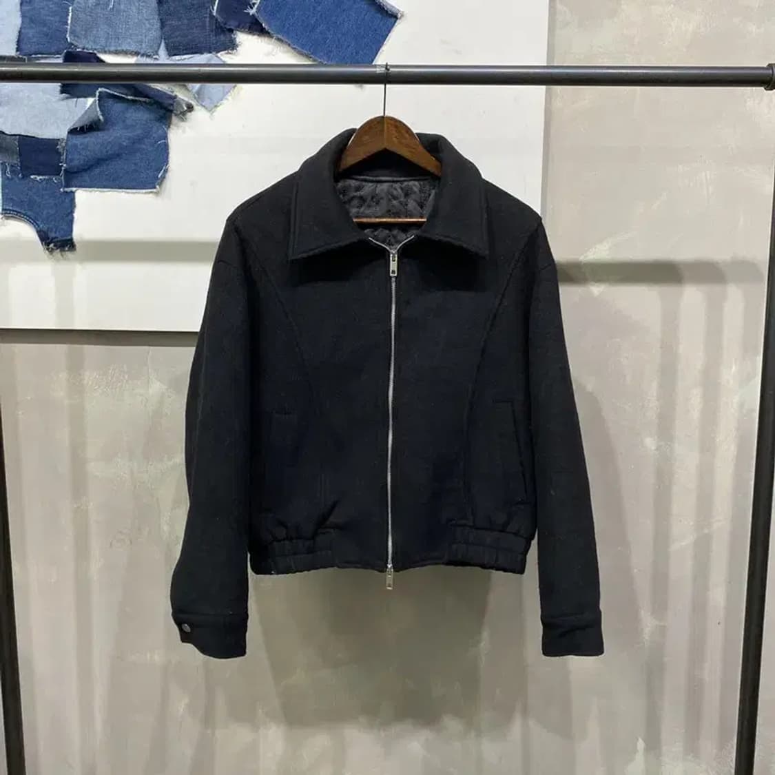 (95) 라퍼지스토어 여성 투웨이 울 카라 블루종 자켓 상품이미지1