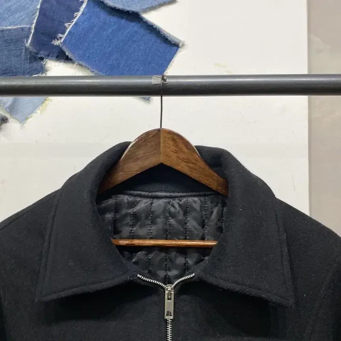 (95) 라퍼지스토어 여성 투웨이 울 카라 블루종 자켓 상품이미지2