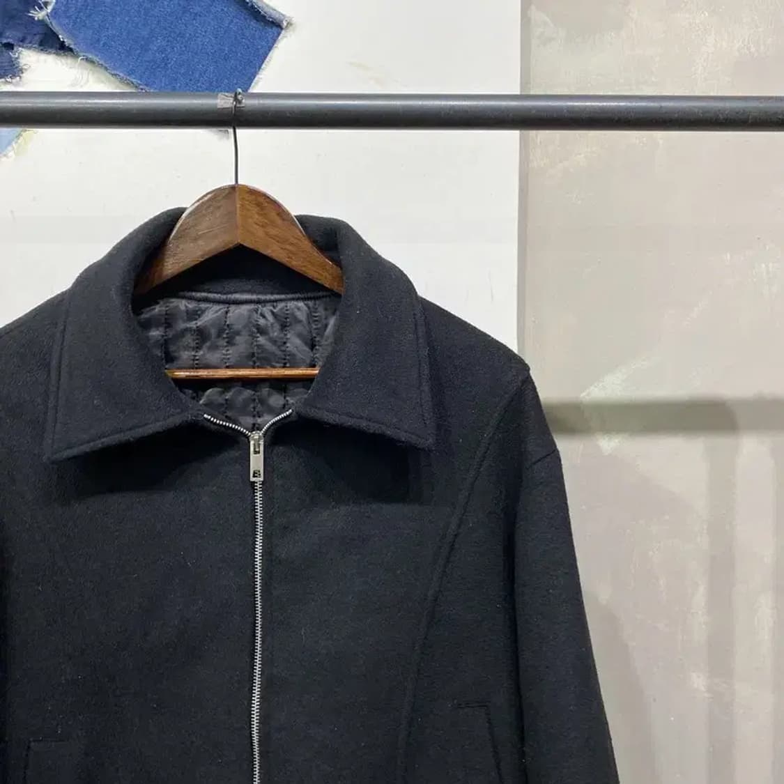 (95) 라퍼지스토어 여성 투웨이 울 카라 블루종 자켓 상품이미지3