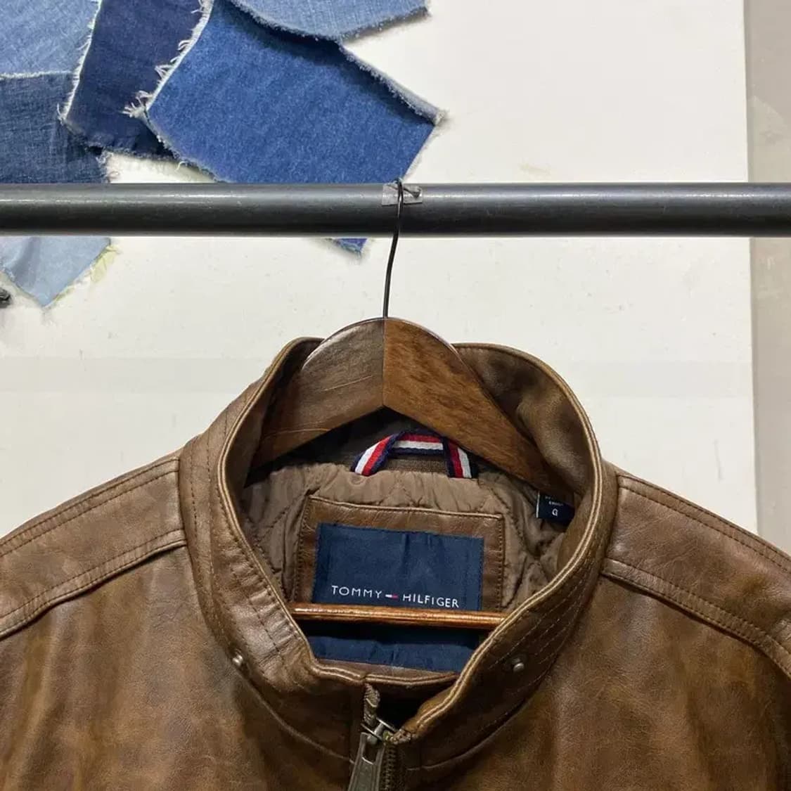 (105) 타미힐피거 빈티지 인조가죽 래더자켓 상품이미지2