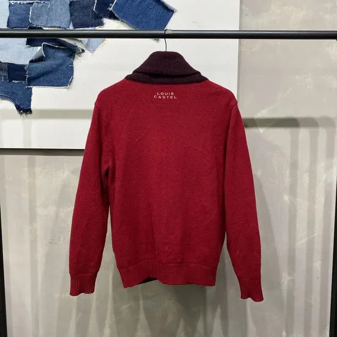 (95) 루이까스텔 캐주얼 골프 자수 니트 숄카라 가디건 상품이미지4