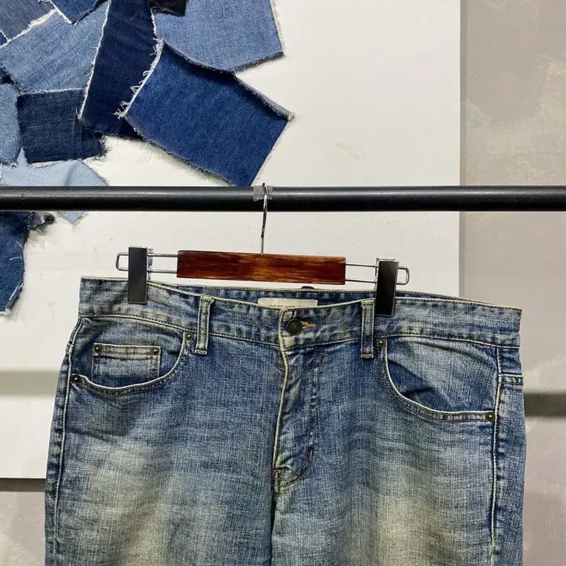 (36인치) 피스워커 캐주얼 스트릿 워싱 데님팬츠 청바지 상품이미지3