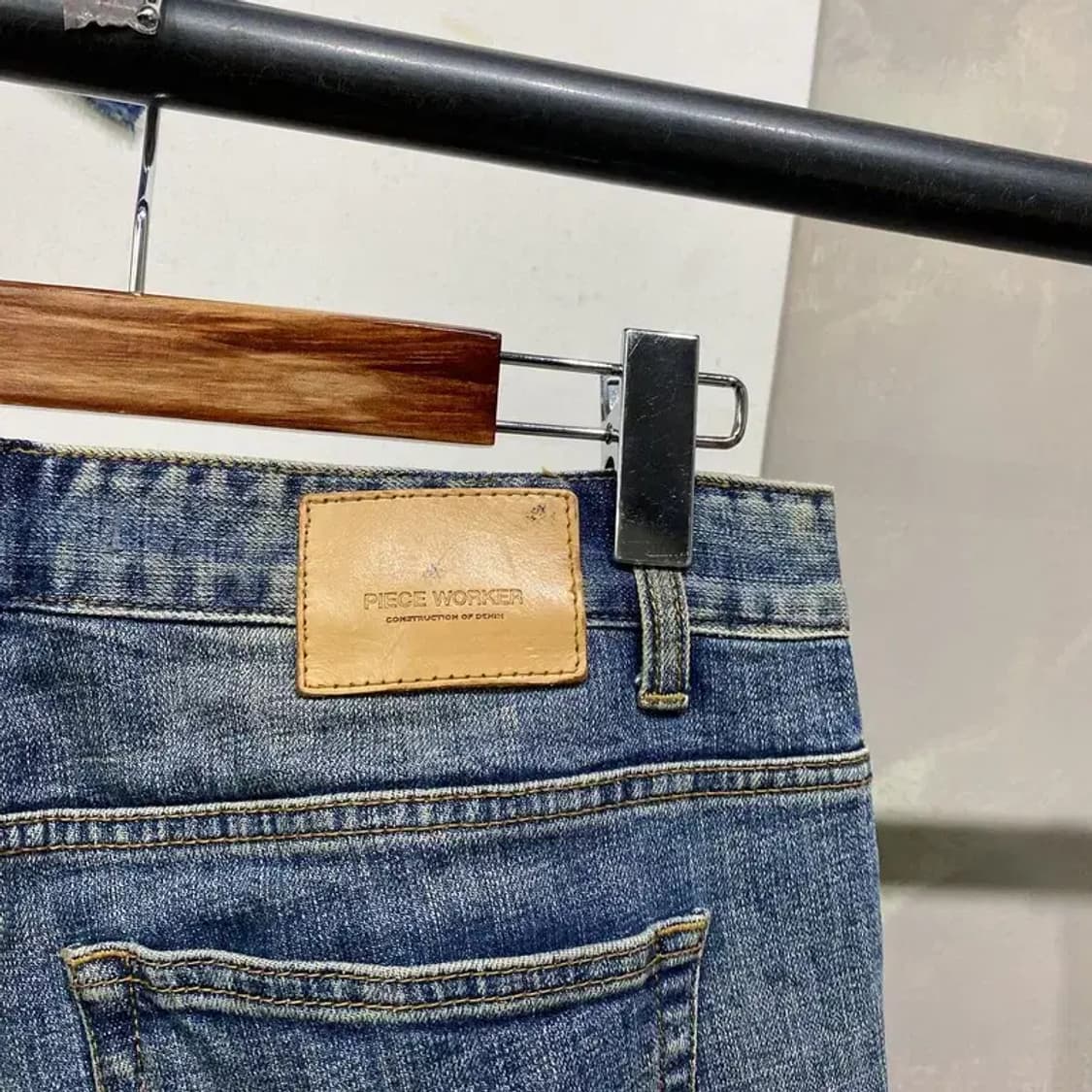 (36인치) 피스워커 캐주얼 스트릿 워싱 데님팬츠 청바지 상품이미지4