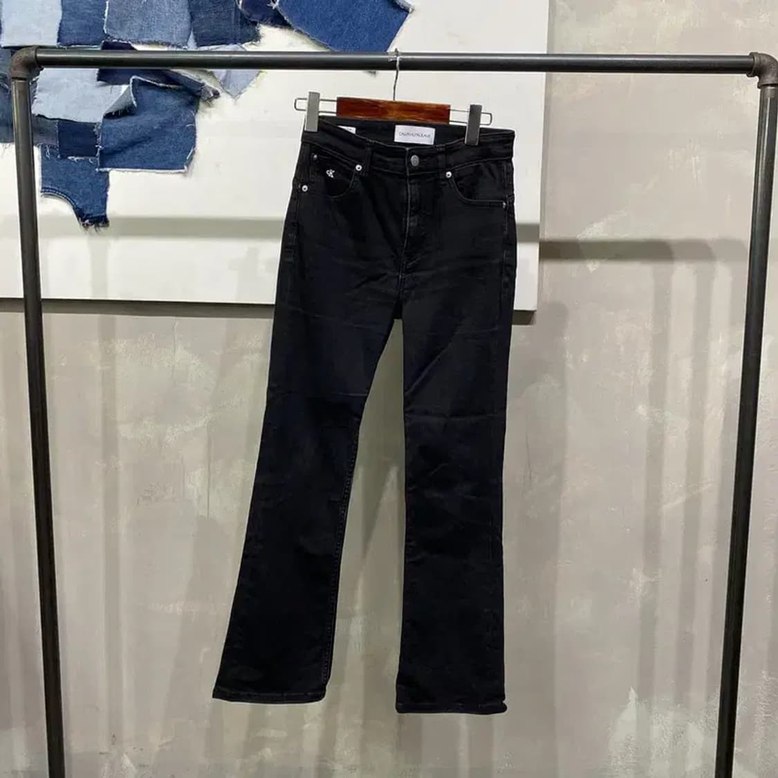 (26인치) 캘빈클라인 CK 여성 스판 블랙진 흑청바지 상품이미지1