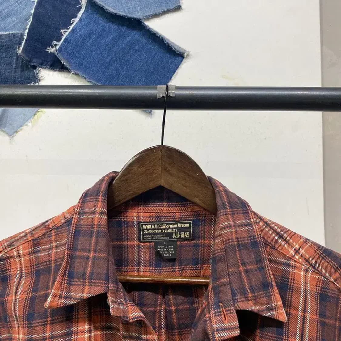 (105) 후아유 스트릿 캐주얼 체크 셔츠 남방 상품이미지2