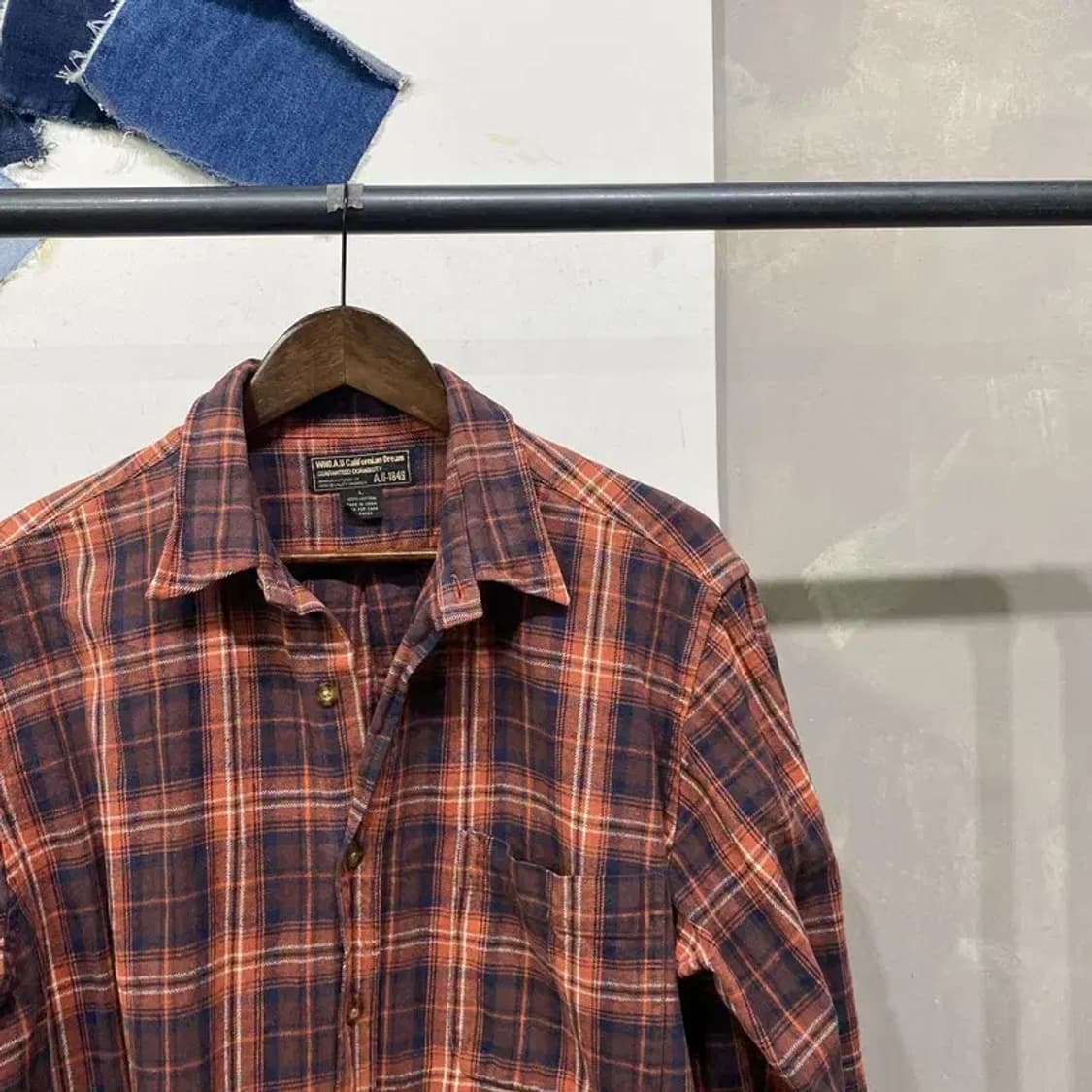 (105) 후아유 스트릿 캐주얼 체크 셔츠 남방 상품이미지3