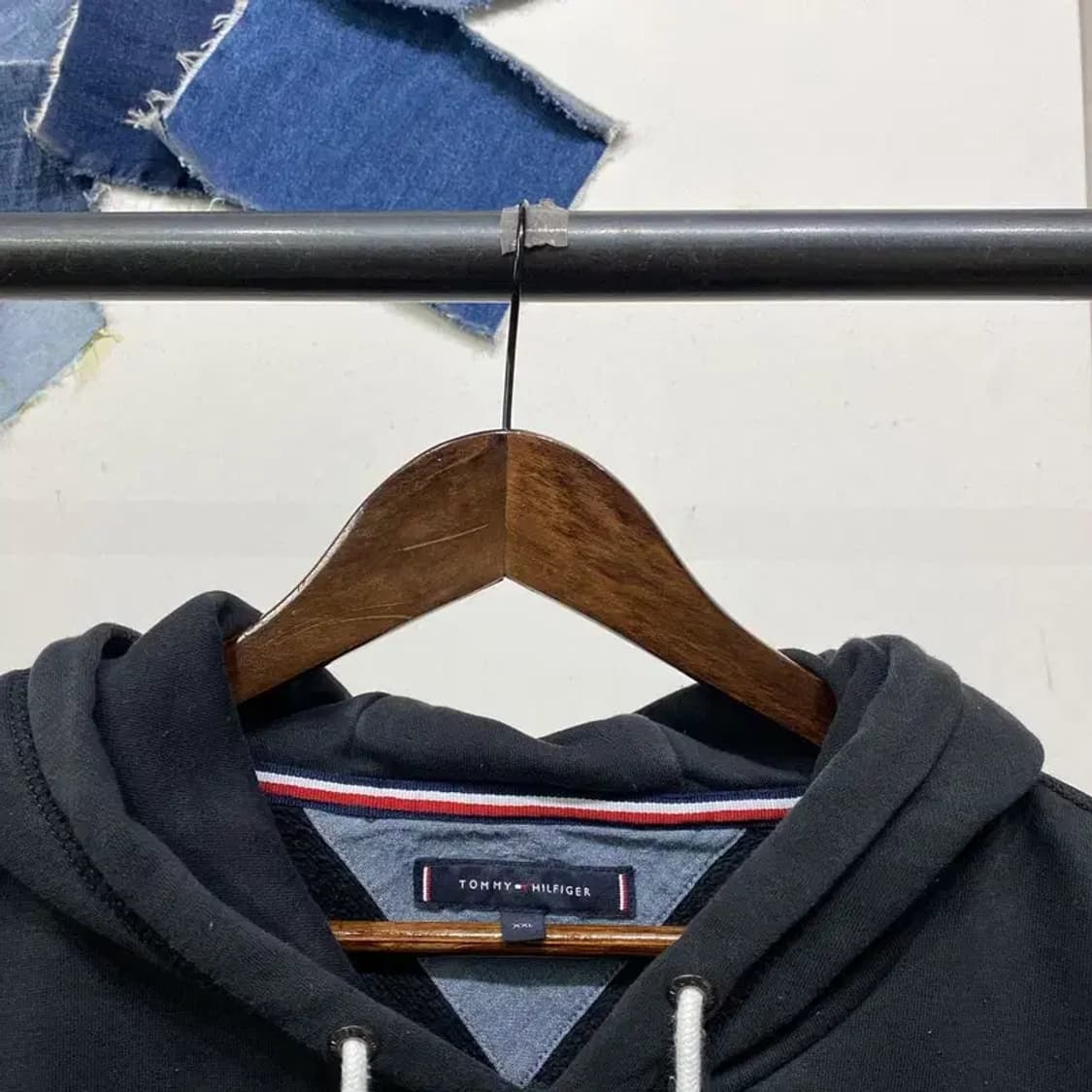 (110) 타미힐피거 캐주얼 자수 기모 후드티 상품이미지2