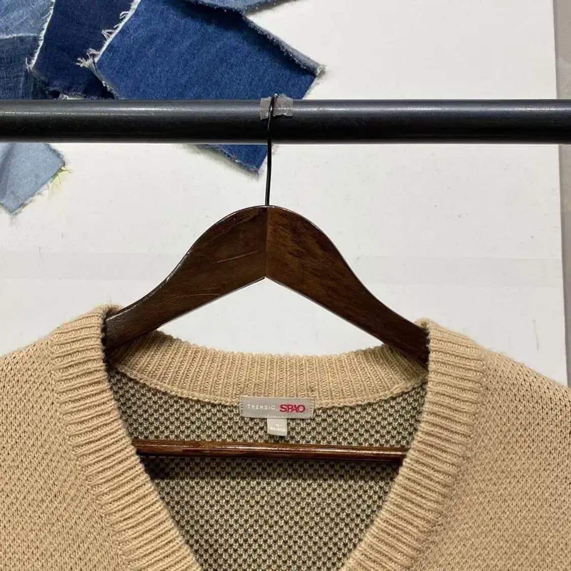 (90) 스파오 여성 캐주얼 아가일 니트 가디건 상품이미지2