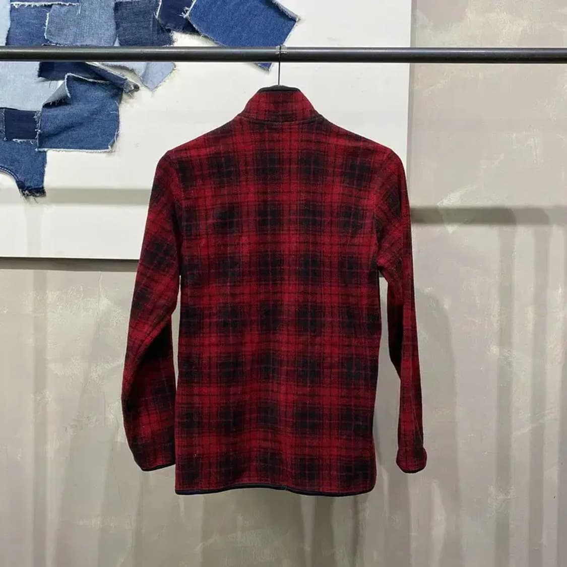 (95) 유니클로 캐주얼 체크 후리스 플리츠 자켓 상품이미지4