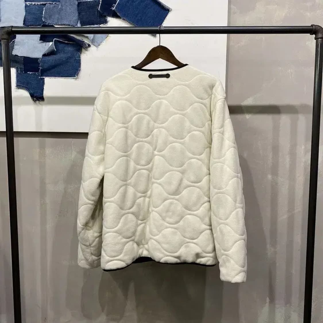 (105) 예일 스트릿 곰돌이 자수 퀼팅 후리스 자켓 상품이미지4