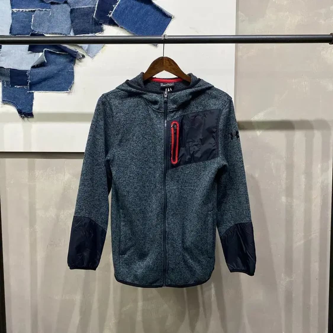 (90) 언더아머 운동 캐주얼 후리스 후드집업 자켓 상품이미지1