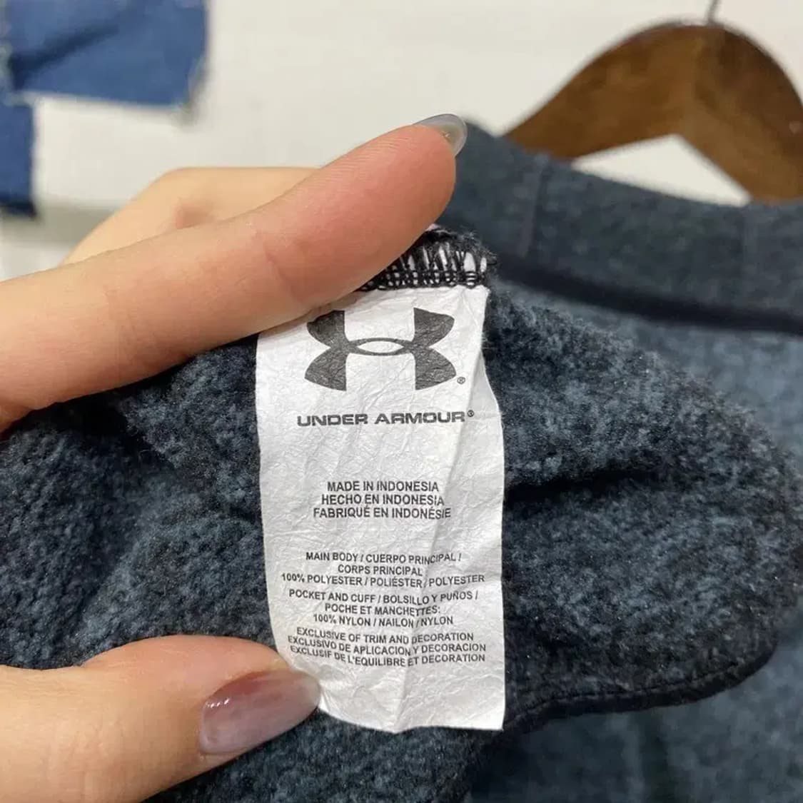 (90) 언더아머 운동 캐주얼 후리스 후드집업 자켓 상품이미지5