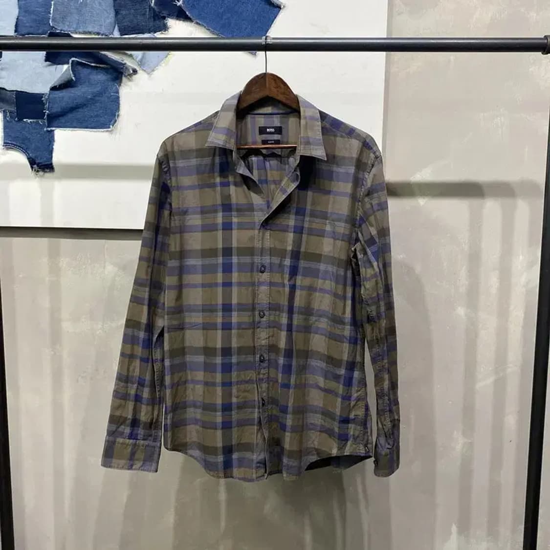 (빅사이즈) 휴고보스 캐주얼 클래식 슬림핏 체크 셔츠 남방 상품이미지1