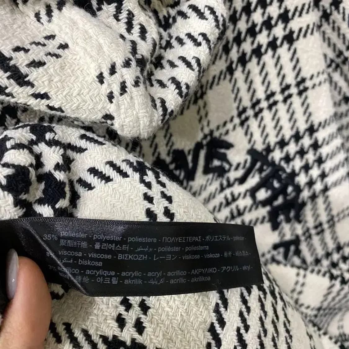 (100) 자라 ZARA 여성 캐주얼 비스코스 체크 후드티 상품이미지5