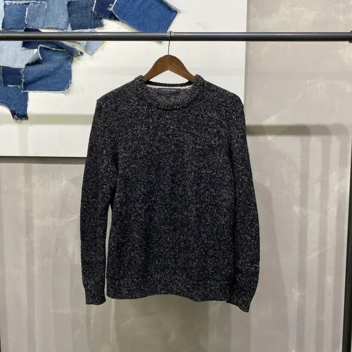 (95) 랙앤본 여성 캐주얼 라운드 울 니트 상품이미지1