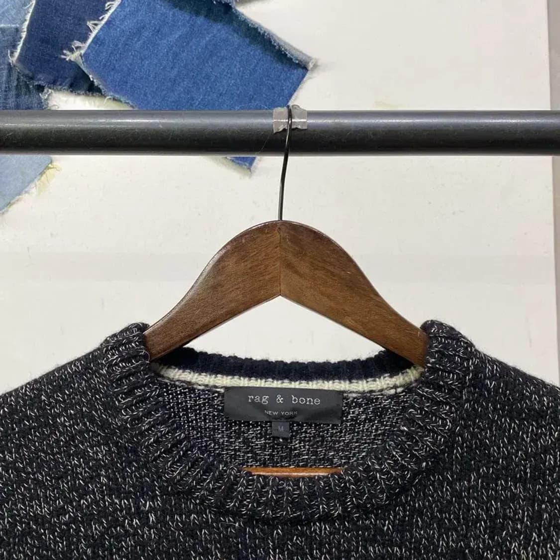 (95) 랙앤본 여성 캐주얼 라운드 울 니트 상품이미지2