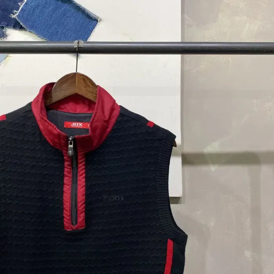 (100) JDX 골프 스포츠 반집업 니트 조끼 베스트 상품이미지3