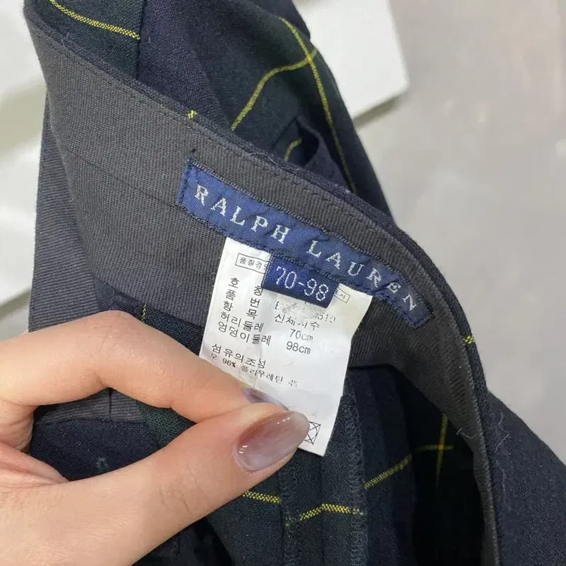 (28인치) 폴로 랄프로렌 여성 타탄체크 슬랙스 바지 팬츠 상품이미지5