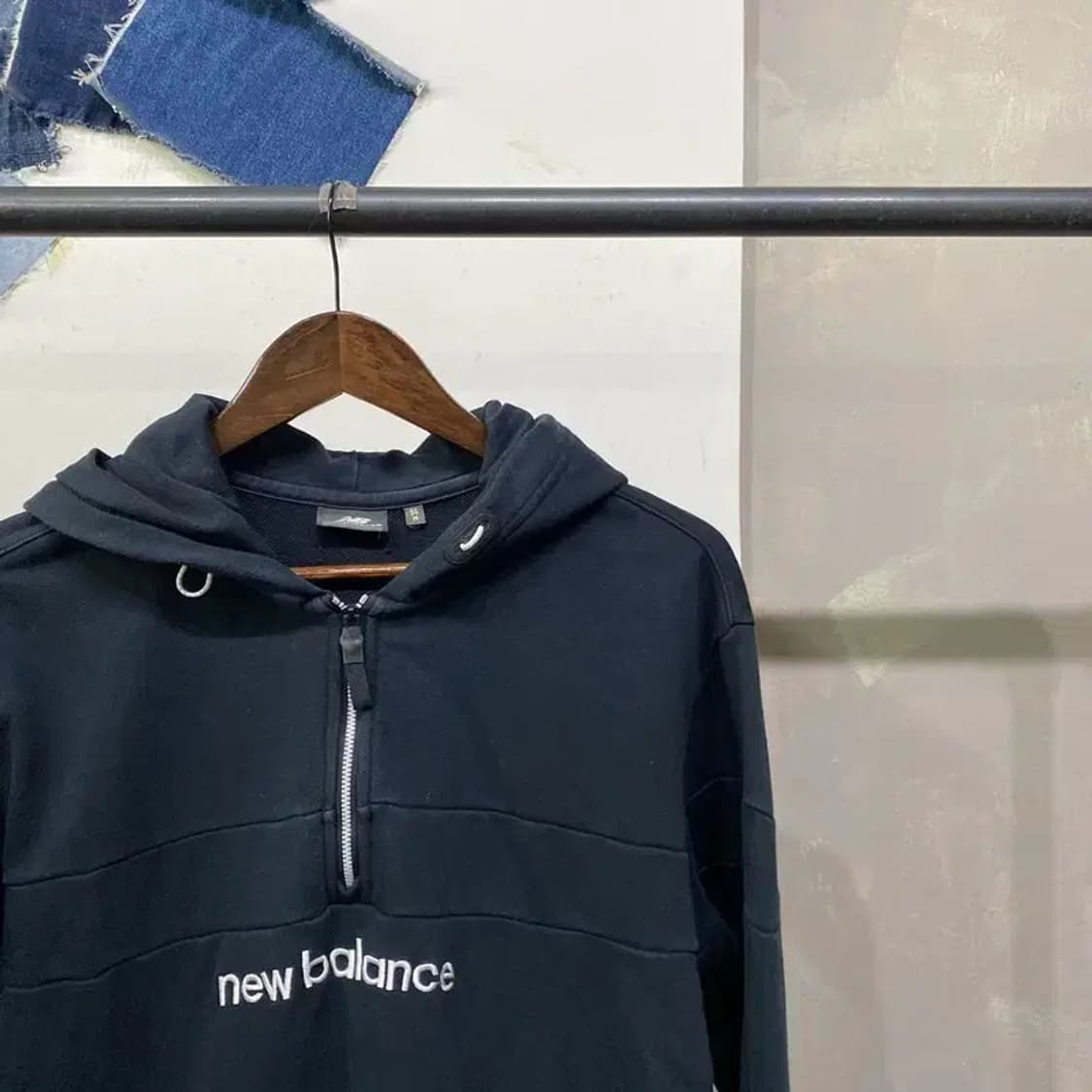(105) 뉴발란스 캐주얼 자수 반집업 후드티 상품이미지3