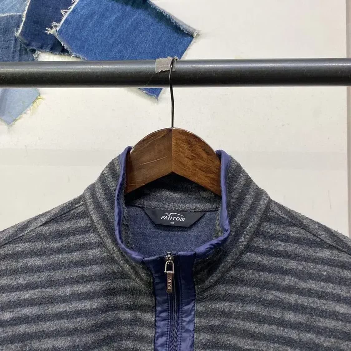 (100) 팬텀 골프 스포츠 스트라이프 반집업 맨투맨 긴팔 티 상품이미지2