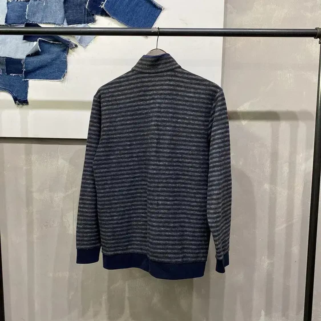 (100) 팬텀 골프 스포츠 스트라이프 반집업 맨투맨 긴팔 티 상품이미지4