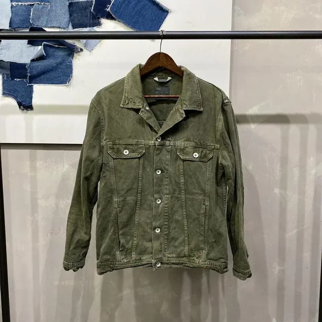 (105) 자라 ZARA 스트릿 피그먼트 데님 트러커 자켓 상품이미지1