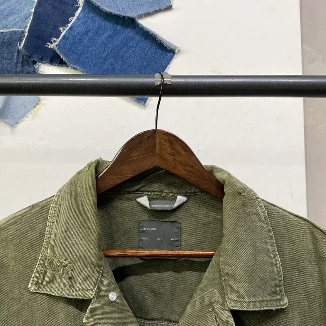 (105) 자라 ZARA 스트릿 피그먼트 데님 트러커 자켓 상품이미지2