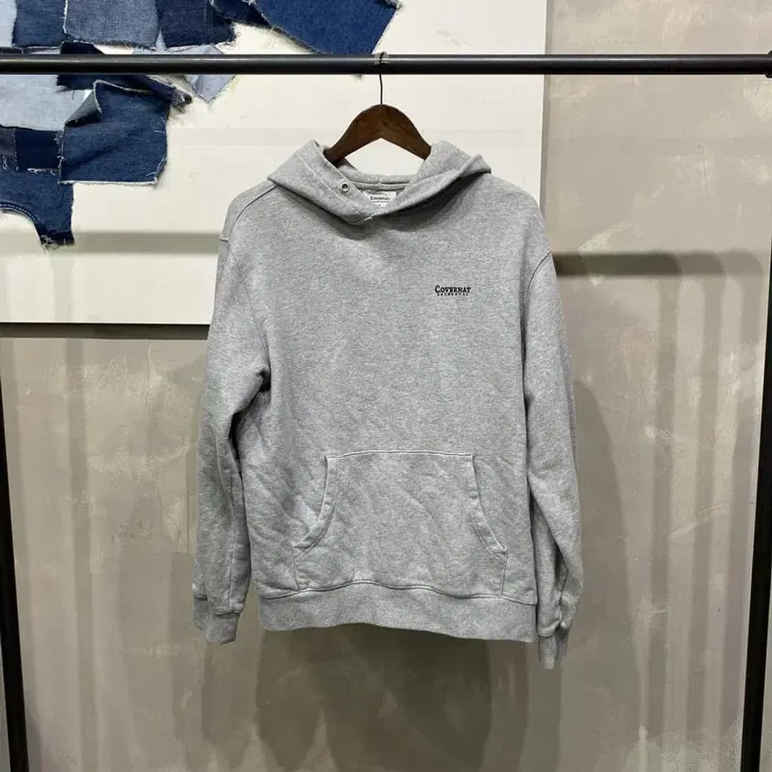 (100) 커버낫 캐주얼 스트릿 자수 후드티 상품이미지1