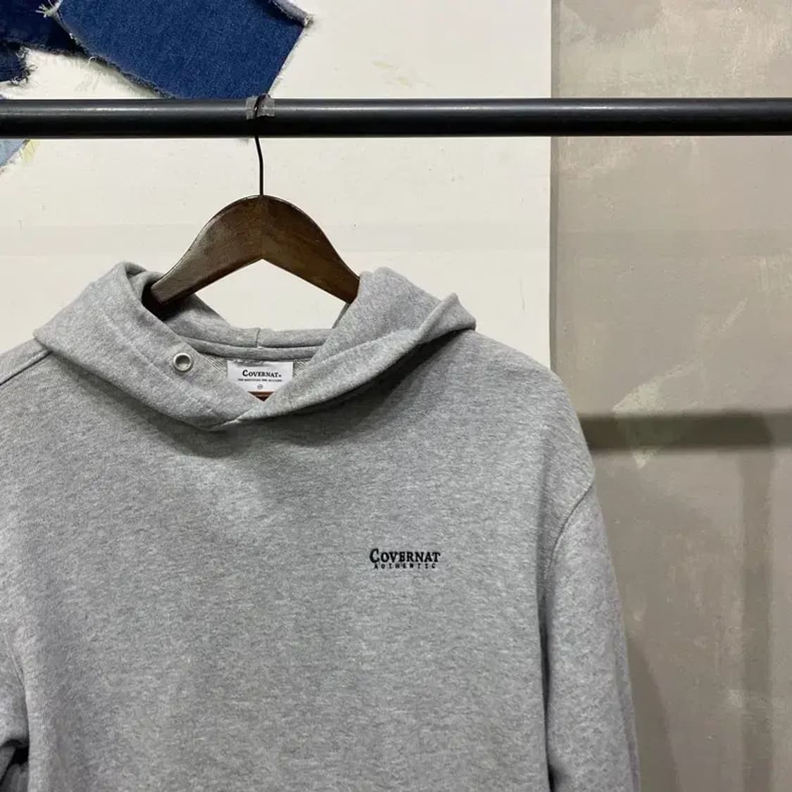 (100) 커버낫 캐주얼 스트릿 자수 후드티 상품이미지3