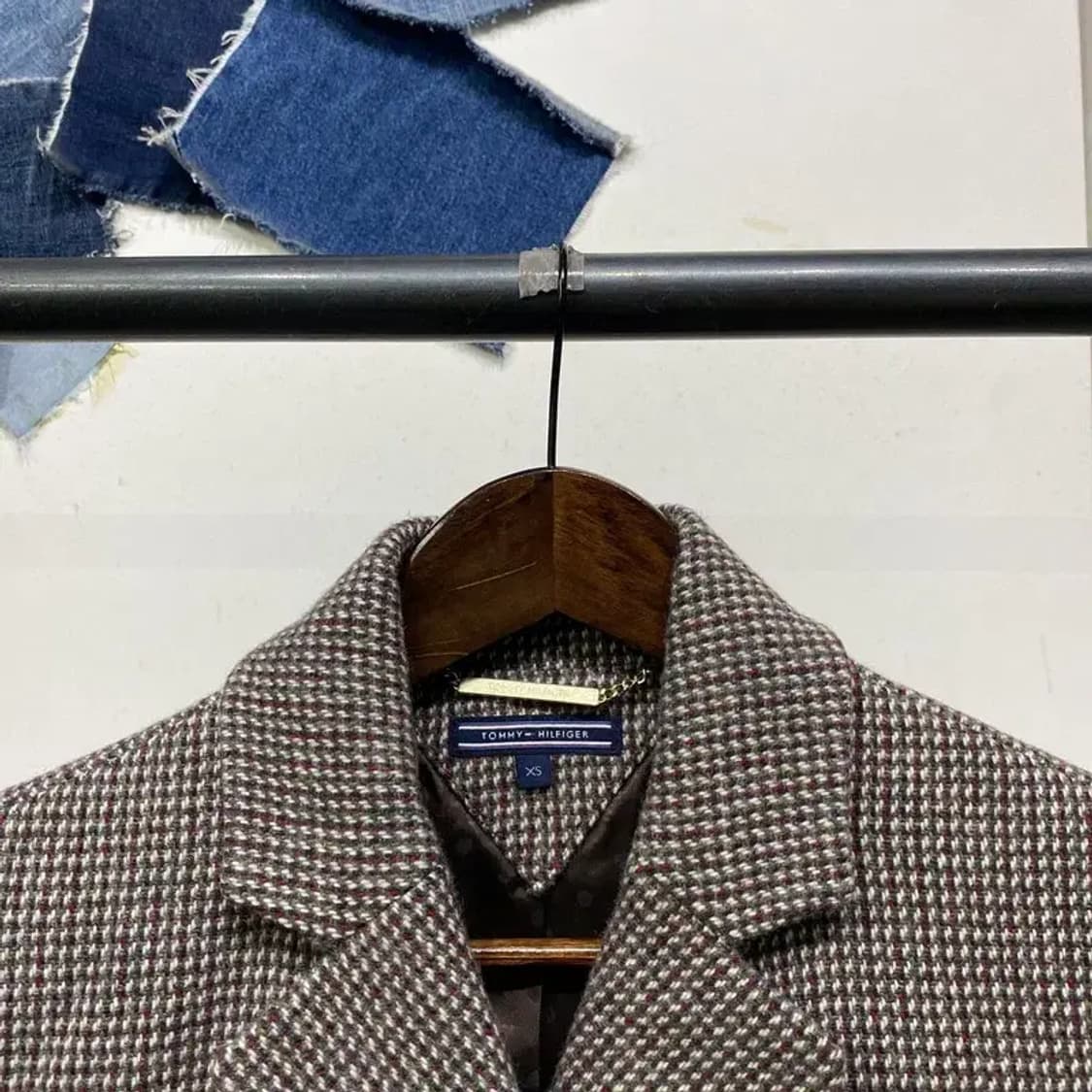 (85) 타미힐피거 여성 캐주얼 체크 모직 더블버튼 롱코트 상품이미지2