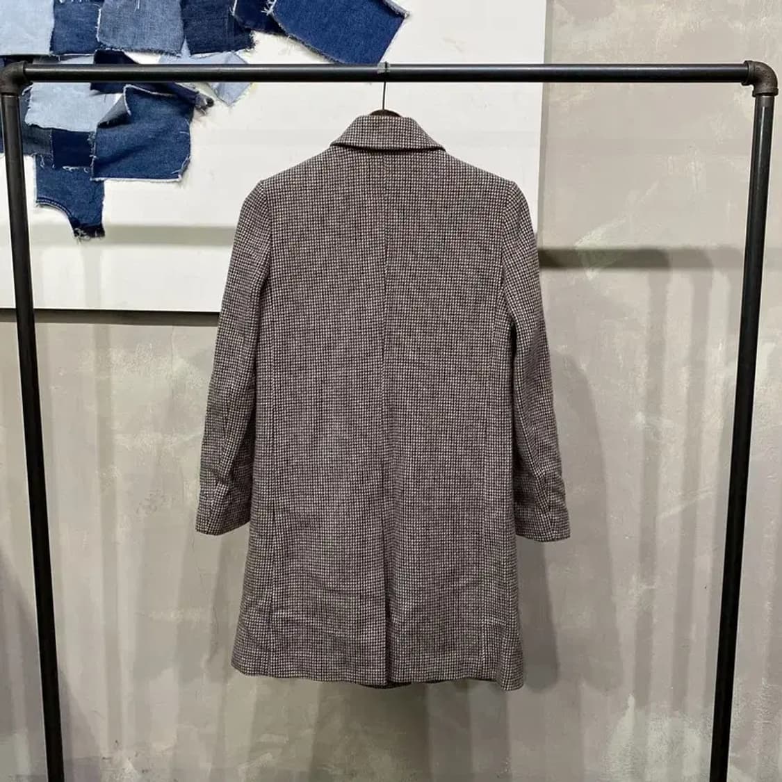 (85) 타미힐피거 여성 캐주얼 체크 모직 더블버튼 롱코트 상품이미지4