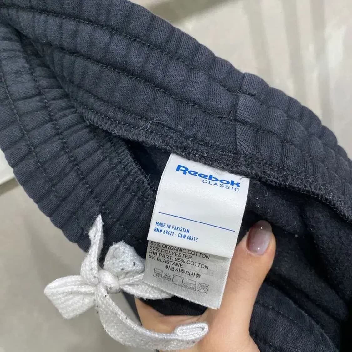 (빅사이즈) 리복 스포츠 밴딩 기모 조거팬츠 운동바지 상품이미지6