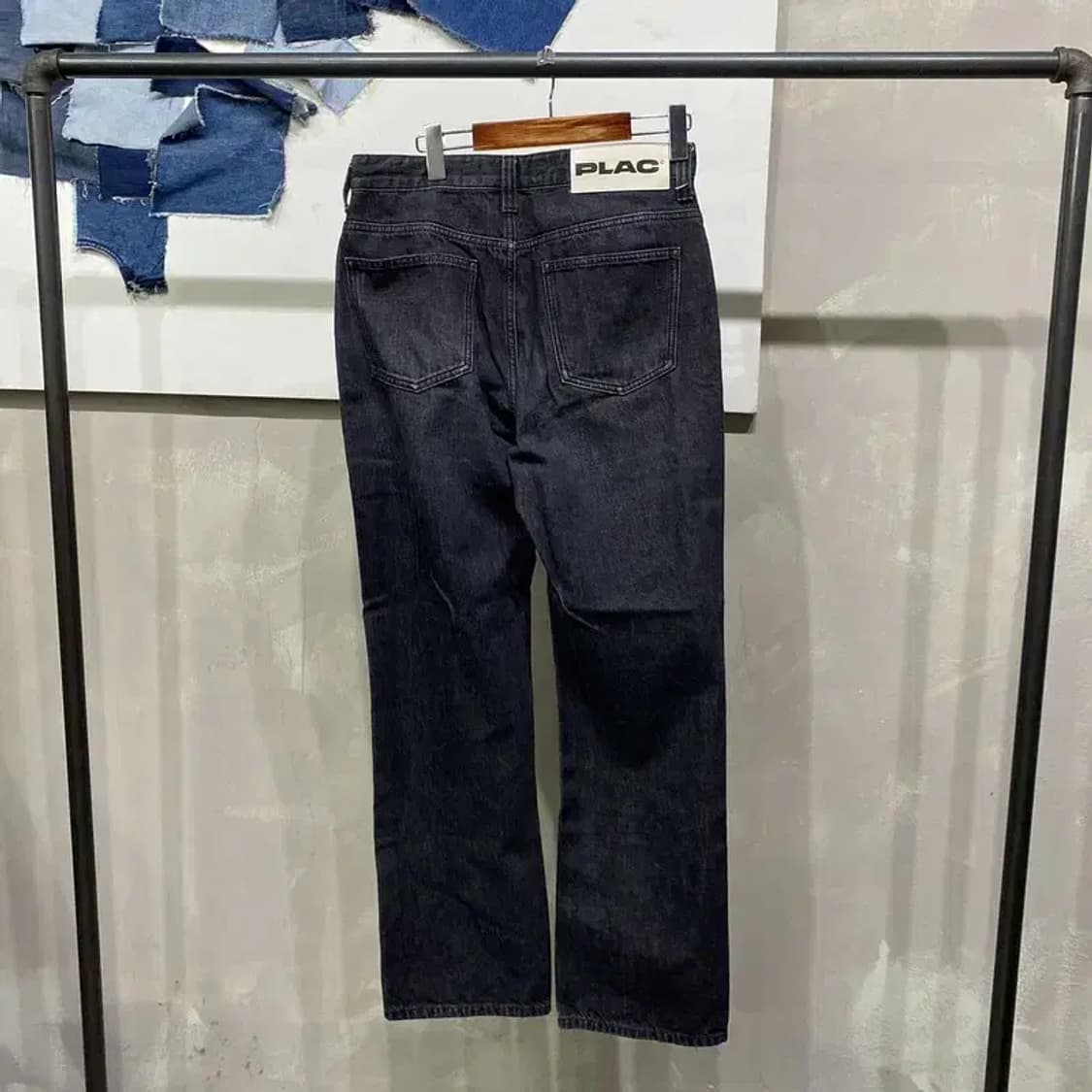 (30인치) 플랙진 캐주얼 흑청바지 블랙진 데님팬츠 상품이미지3