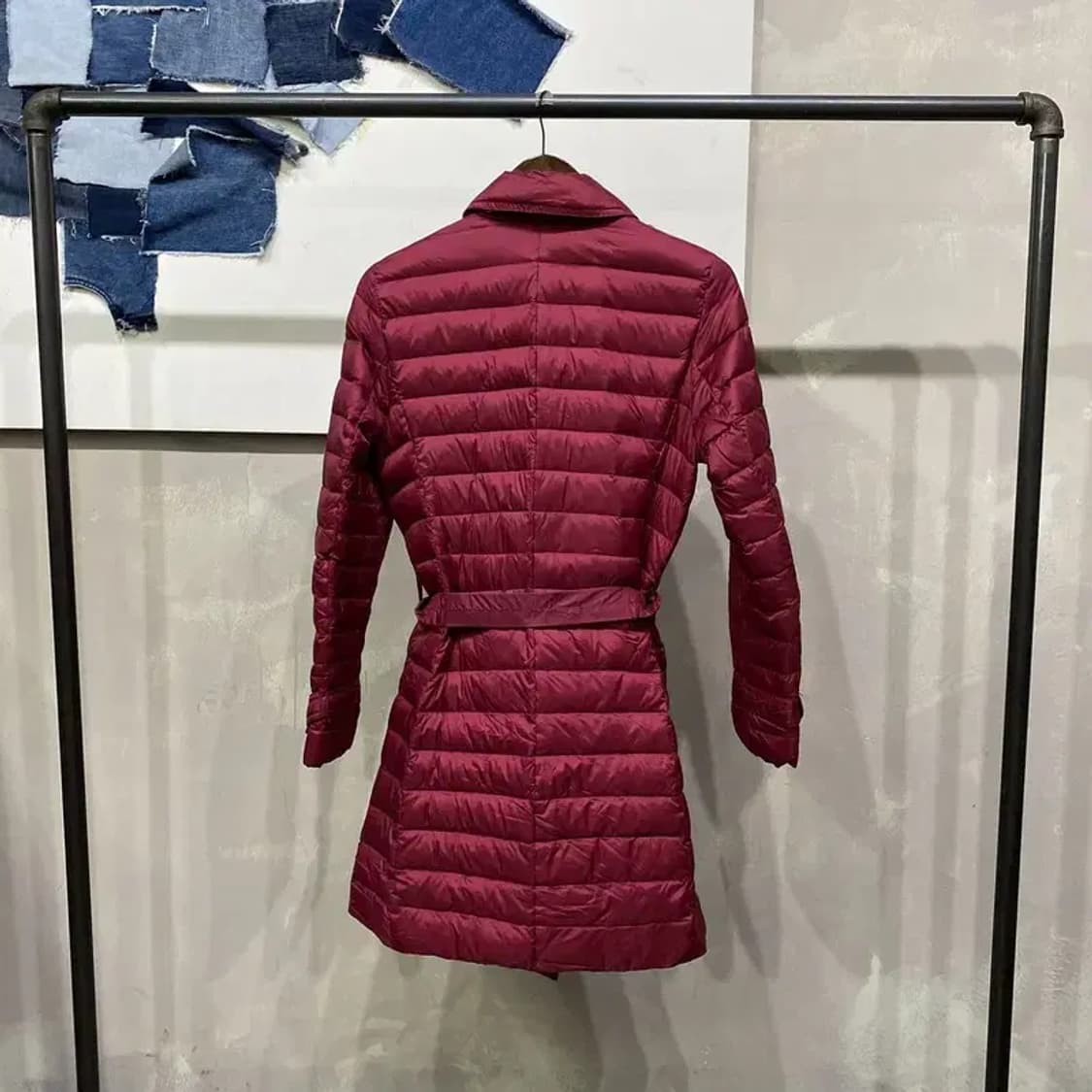 (95) 타미힐피거 여성 클래식 캐주얼 벨티드 롱 경량패딩 상품이미지4