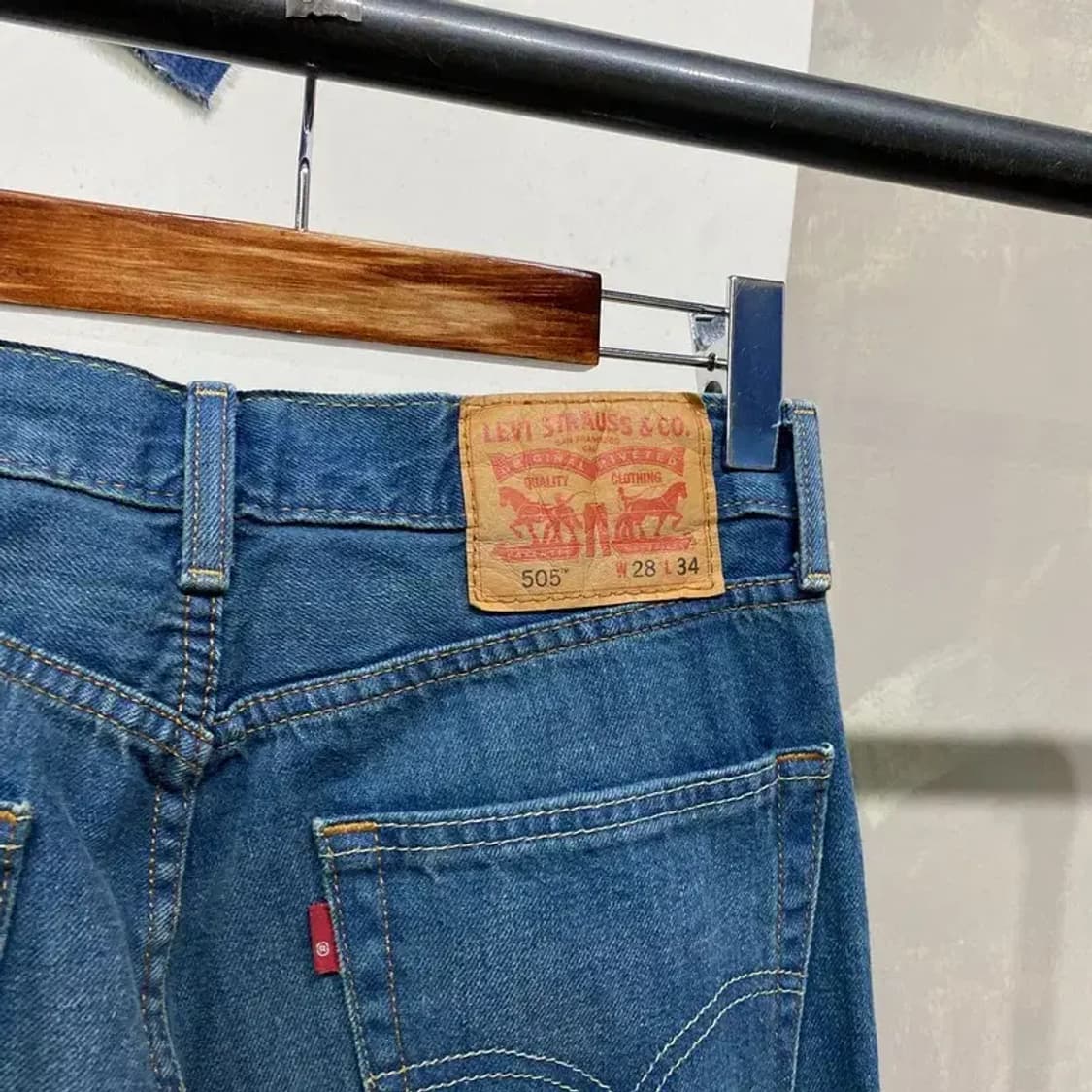 (28인치) 리바이스 505 캐주얼 워싱 청바지 데님팬츠 상품이미지4