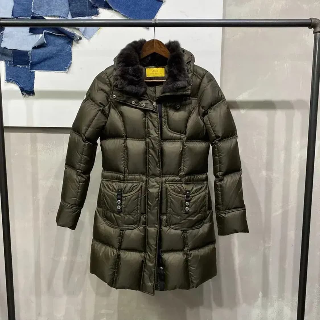 (90) 루이까스텔 여성 골프 덕다운 오리털 퀼팅 롱패딩 상품이미지1