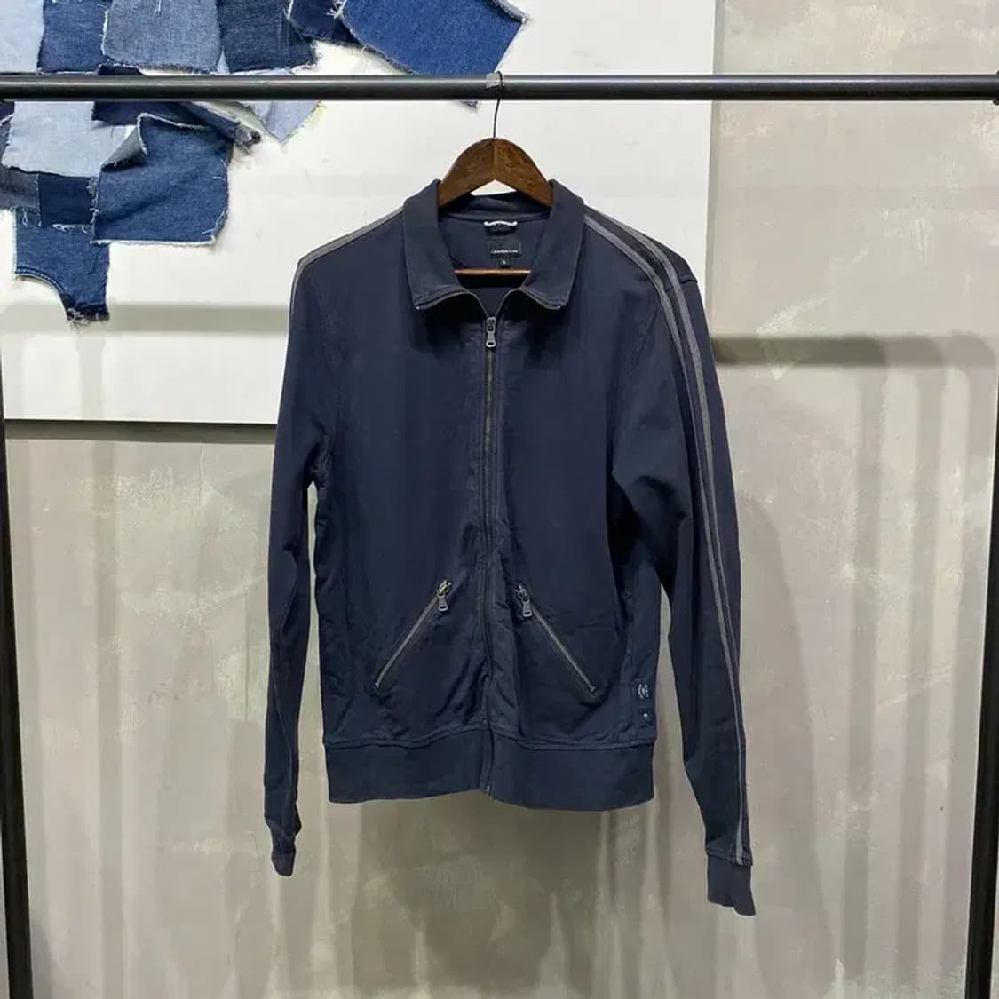 (100) 캘빈클라인 CK 캐주얼 소매라인 집업 자켓 상품이미지1