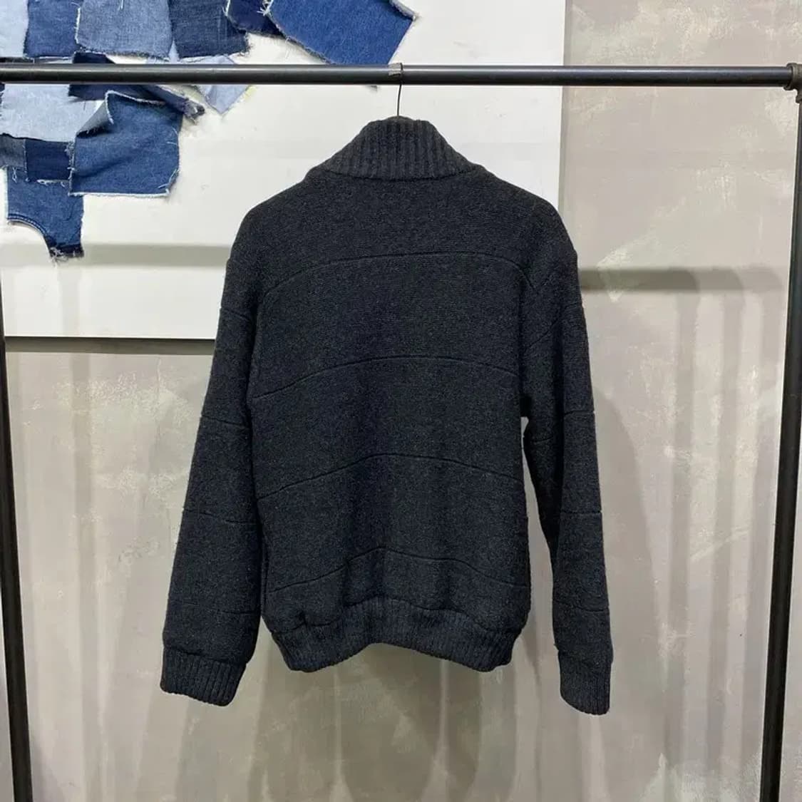 (100) 빈폴 캐주얼 기모 울 니트 집업 점퍼 상품이미지4