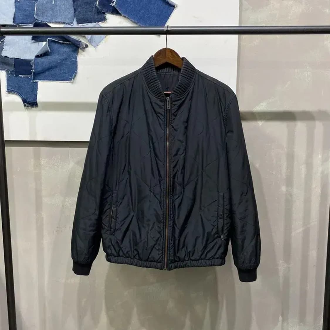 (95) 에르메네질도 제냐 명품 캐시미어 퀼팅 블루종 자켓 상품이미지1