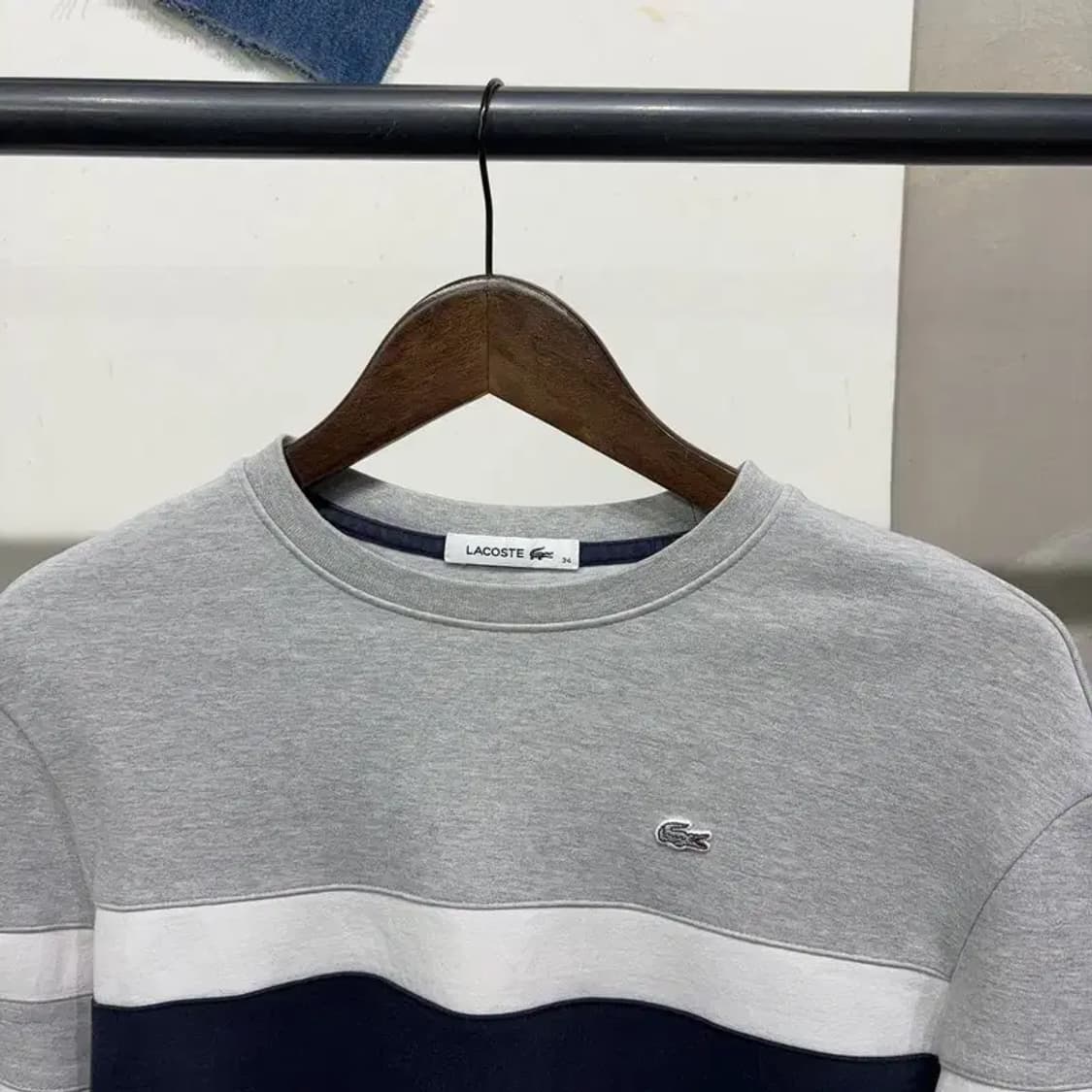 (90) 라코스테 캐주얼 배색 맨투맨 긴팔 티 상품이미지3
