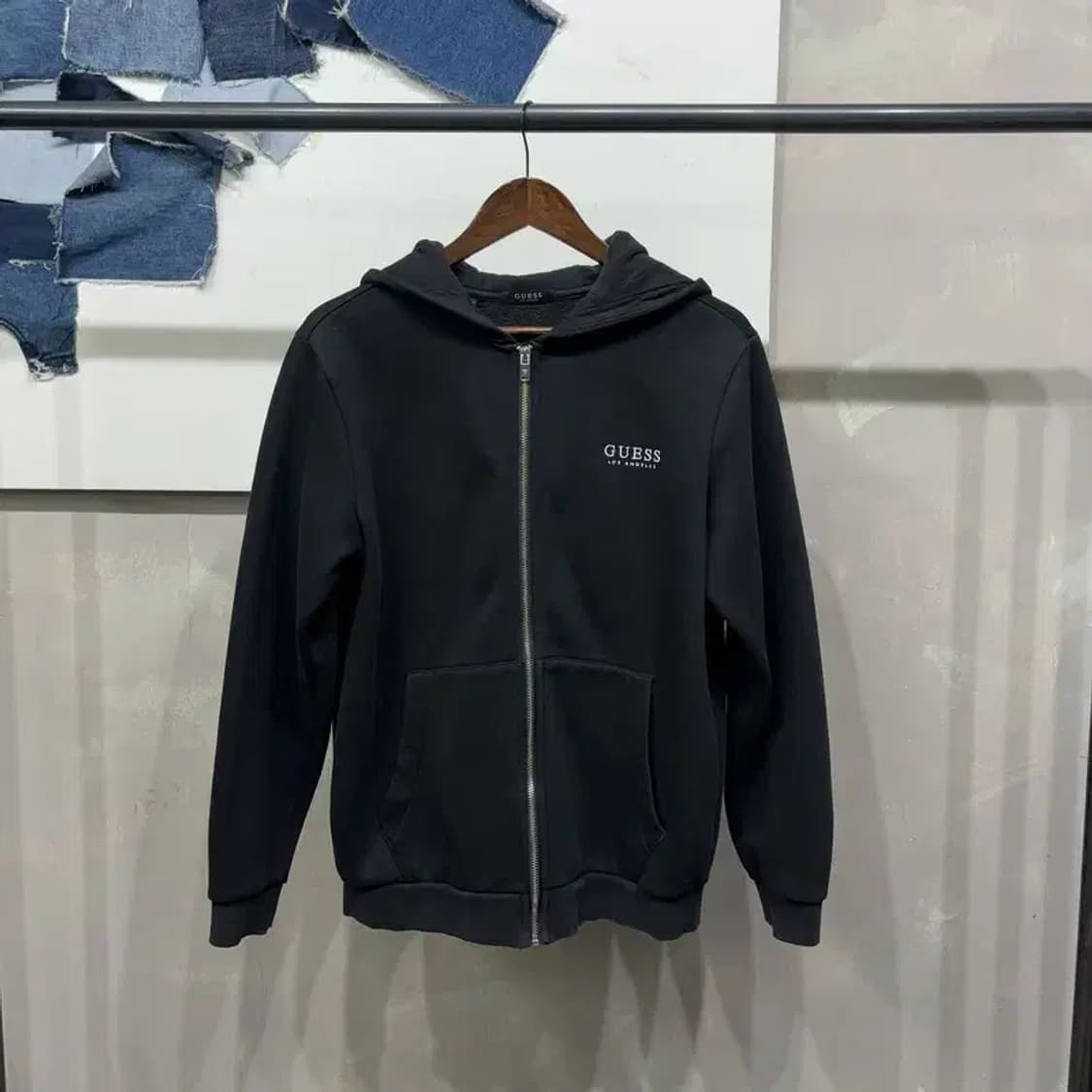 (95) 게스 캐주얼 자수 후드집업 자켓 상품이미지1