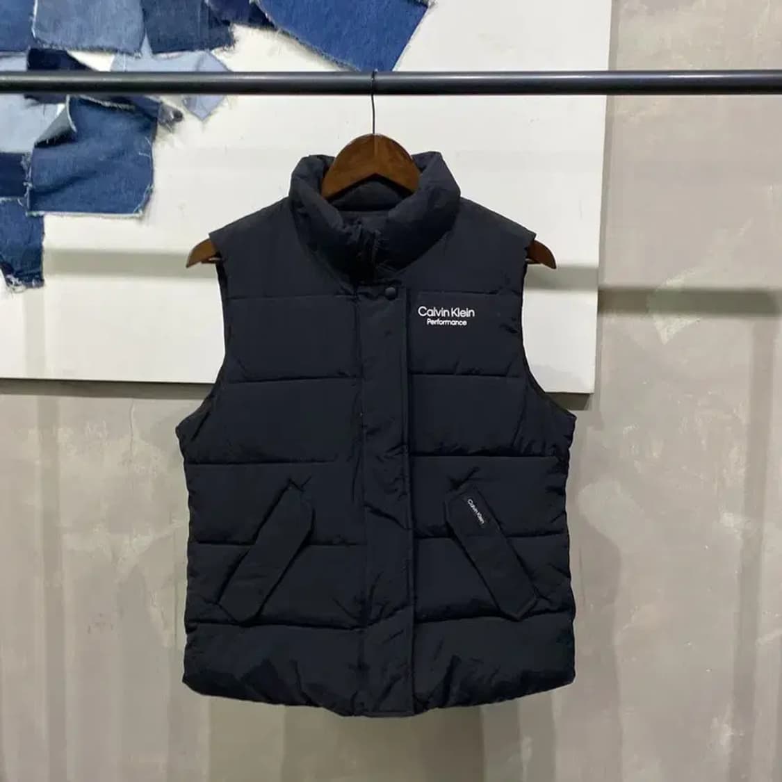 (90) 캘빈클라인 CK 캐주얼 양털 기모 패딩 조끼 상품이미지1