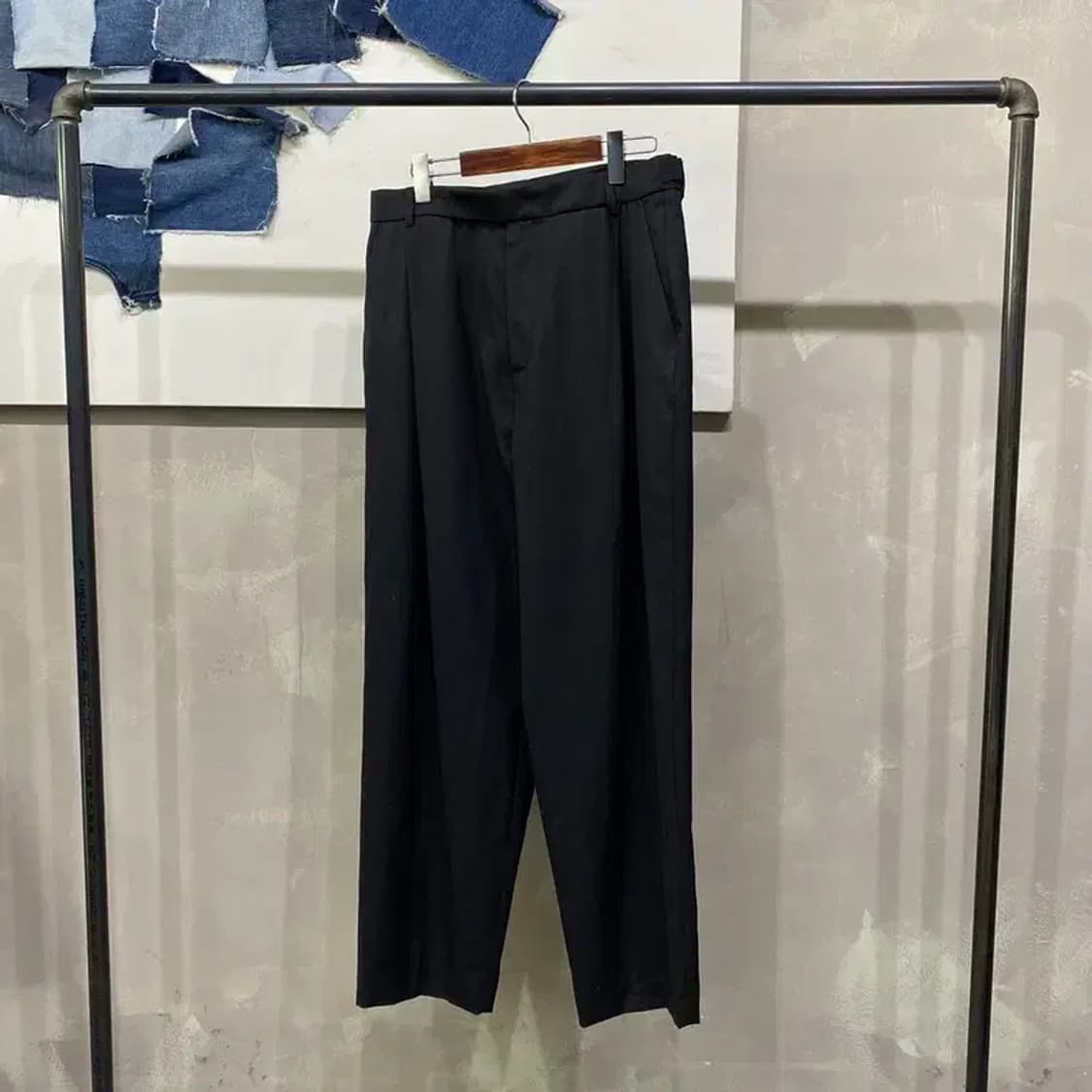 (33인치) 노이어 캐주얼 투턱 울 슬랙스 바지 팬츠 상품이미지1