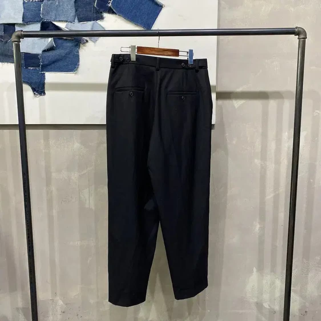 (33인치) 노이어 캐주얼 투턱 울 슬랙스 바지 팬츠 상품이미지3