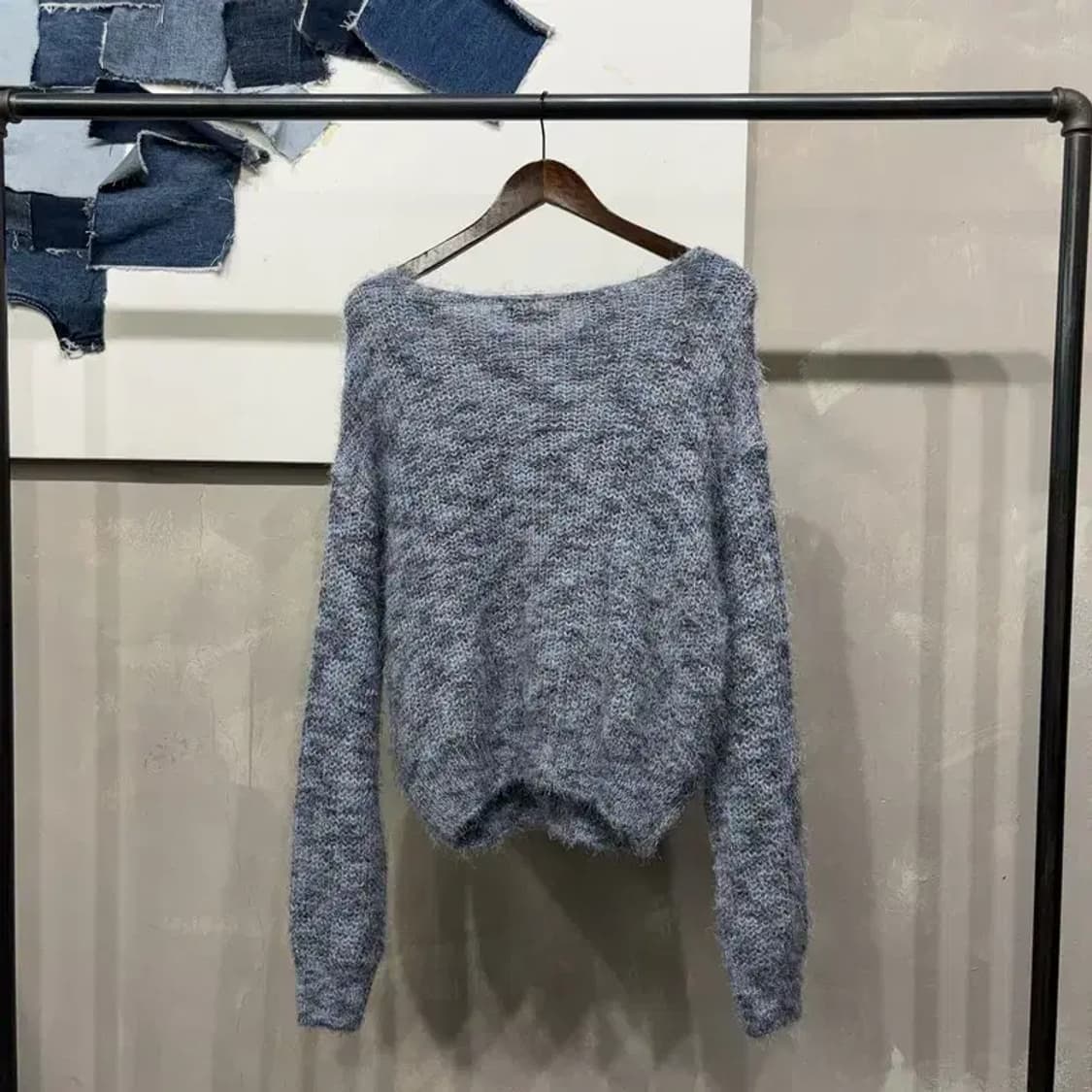 (F) 에잇세컨즈 여성 캐주얼 라운드넥 부클 니트 상품이미지3