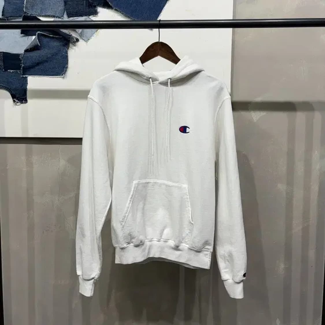 (90) 챔피온 캐주얼 스트릿 기모 자수 후드티 상품이미지1